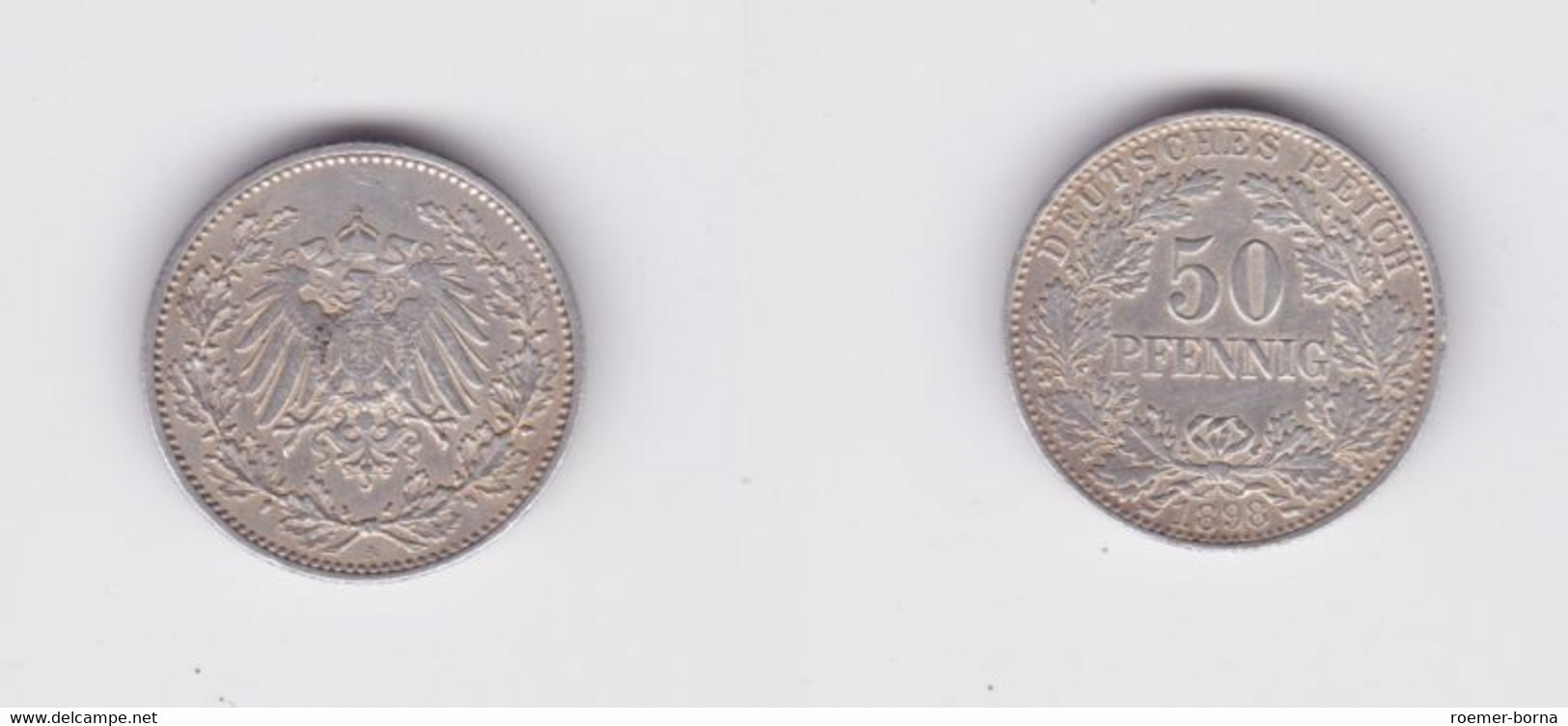 50 Pfennig Silber Münze Deutsches Reich 1898 A (135368) - 50 Pfennig