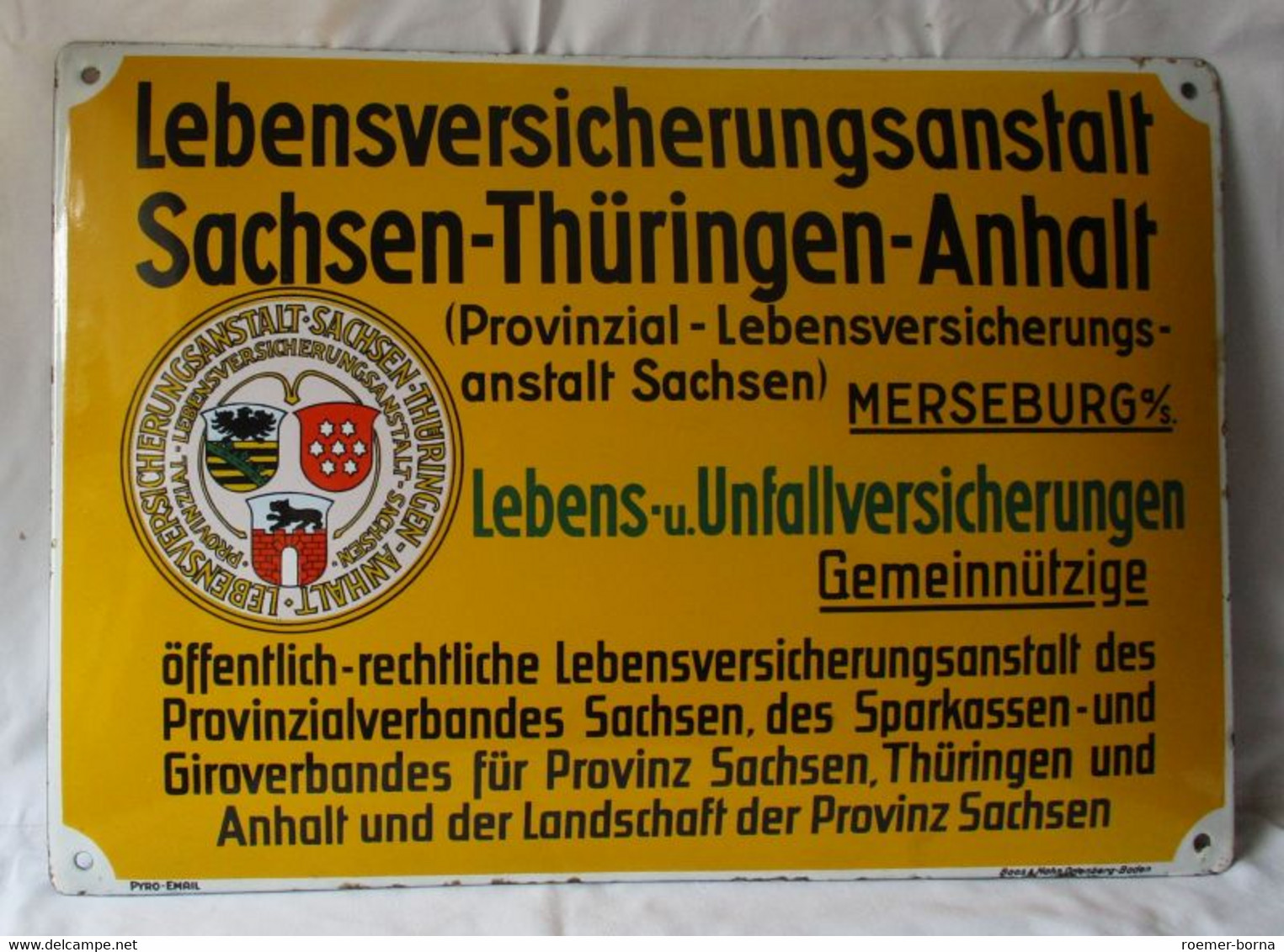 Versicherungsschild Lebensversicherungsanstalt Sachsen-Thüringen-Anhalt (142588) - Autres & Non Classés