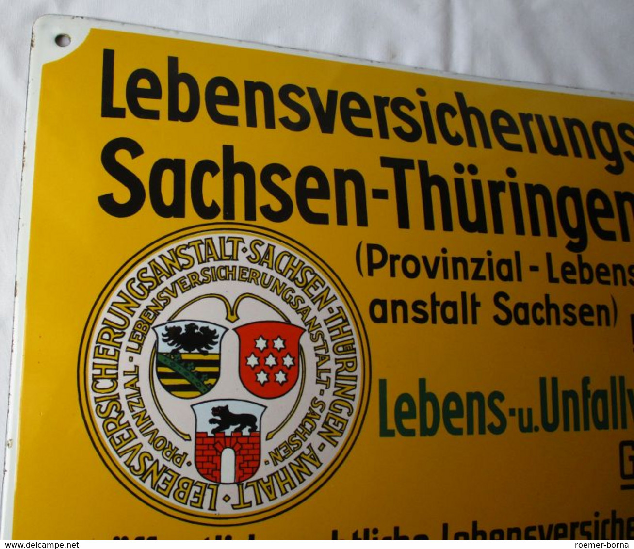 Versicherungsschild Lebensversicherungsanstalt Sachsen-Thüringen-Anhalt (142588) - Altri & Non Classificati