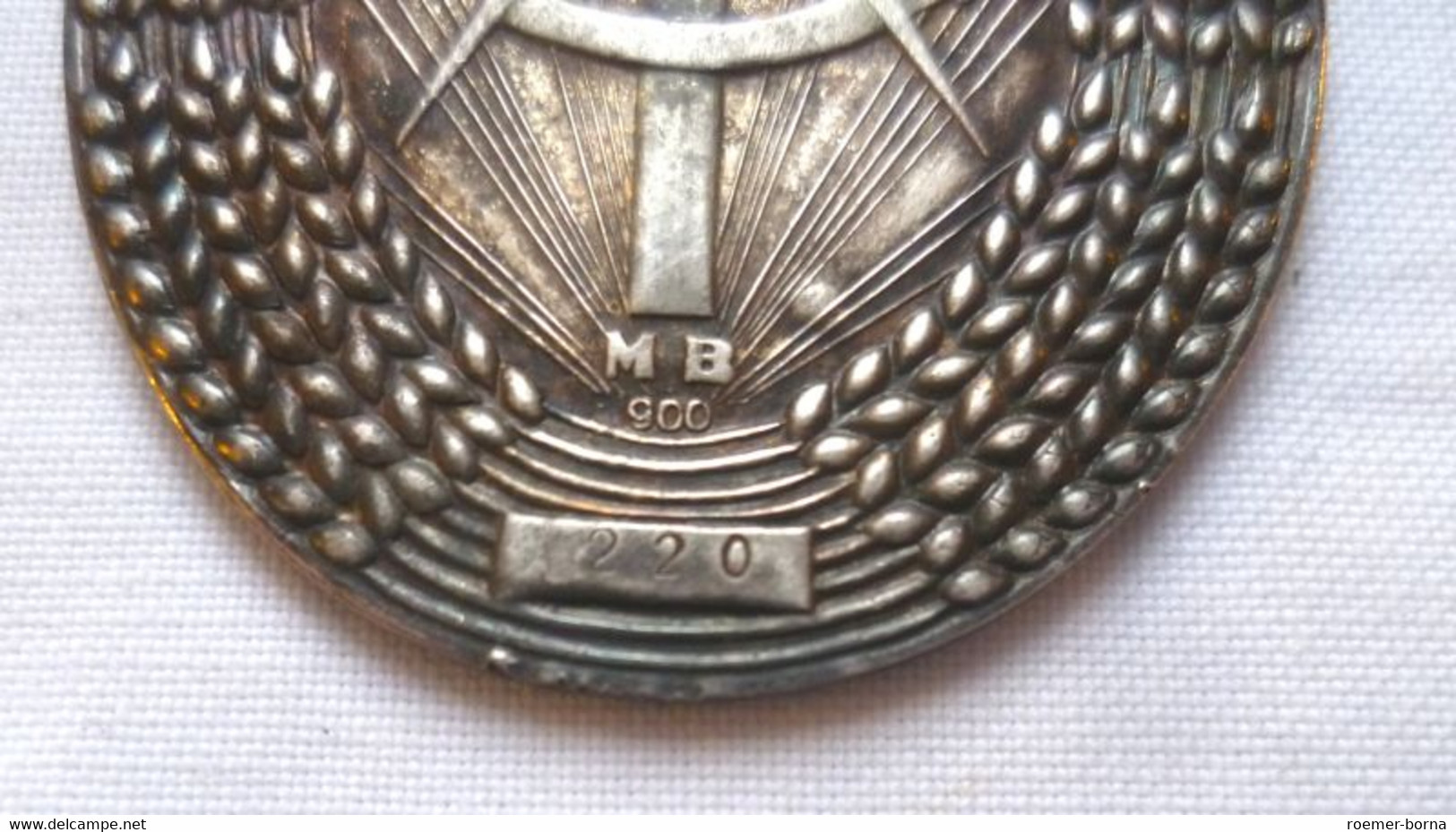 Seltene DDR Lebensrettungsmedaille 900er Silber Mit Nummer (101278) - DDR