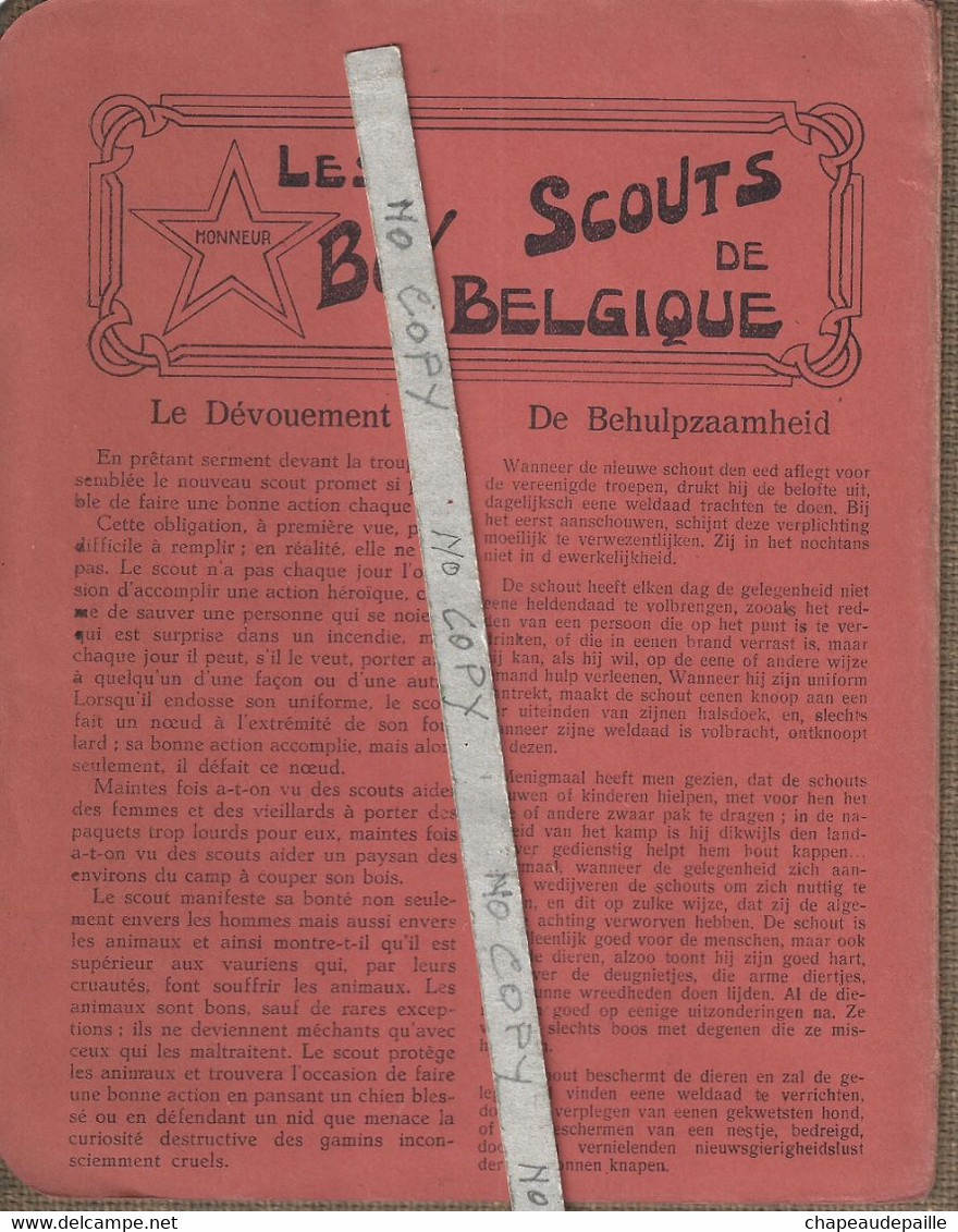 Cahier "Le Studieux" Les Boy Scouts De Belgique - Le Dévouement - S