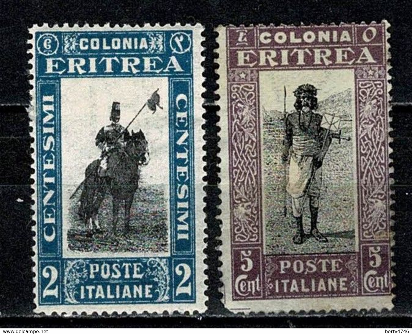 Eritrea 1930 Yv  144, 145 Second Choix / Tweede Keus (2 Scans) - Eritrea
