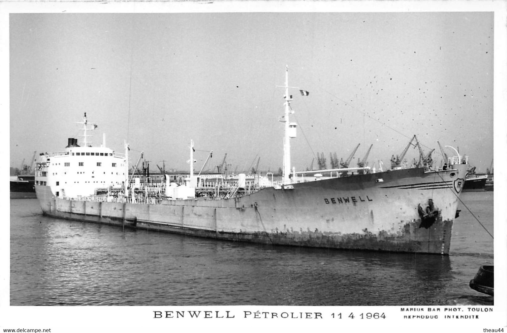 ¤¤  -   Carte-Photo Du Bateau De Commerce " BENWELL "  -   Cargo , Pétrolier   -  ¤¤ - Pétroliers