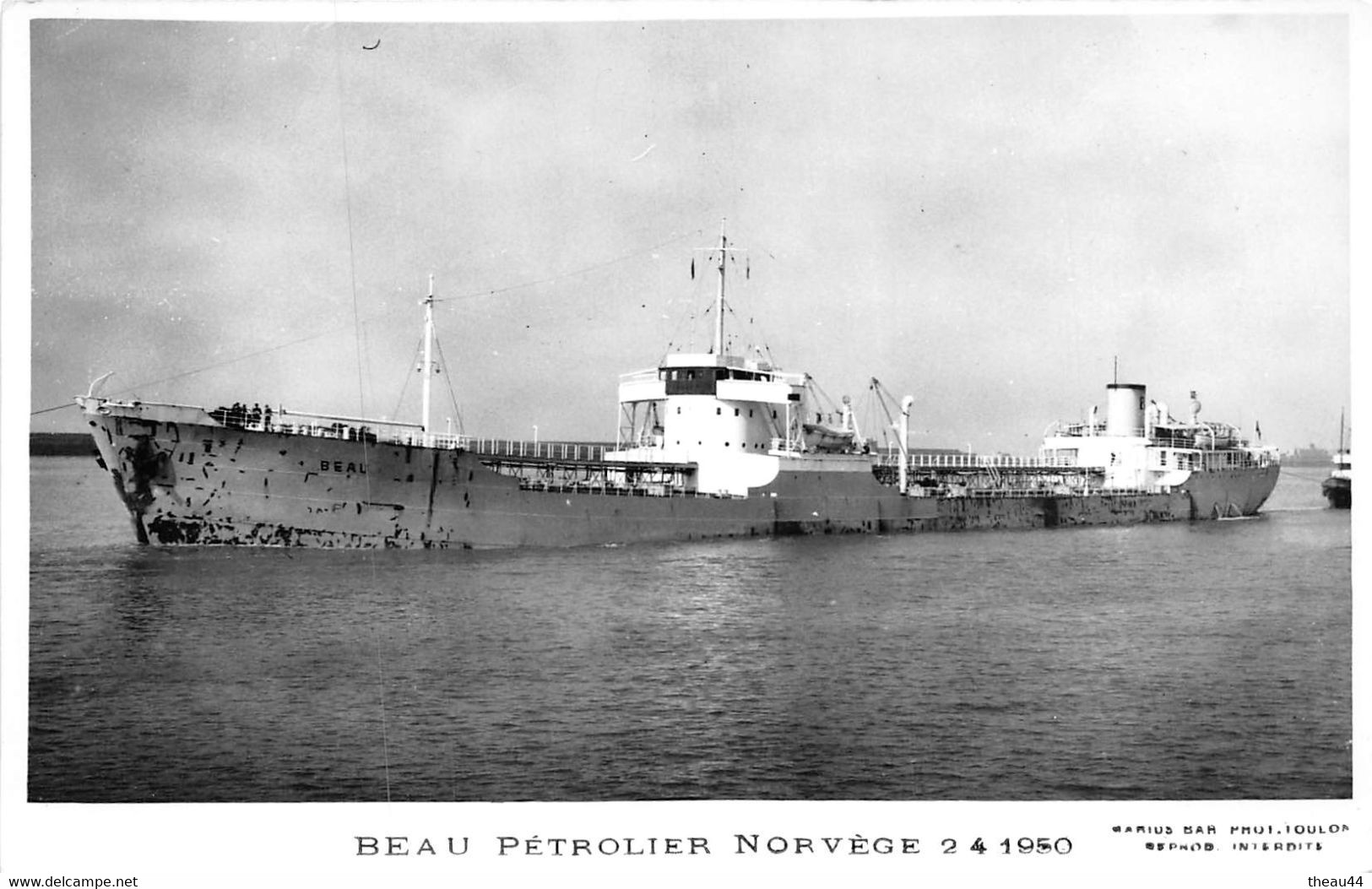 ¤¤  -   Carte-Photo Du Bateau De Commerce " BEAU "  -   Cargo , Pétrolier Norvégien  -  Norvège   -  ¤¤ - Pétroliers