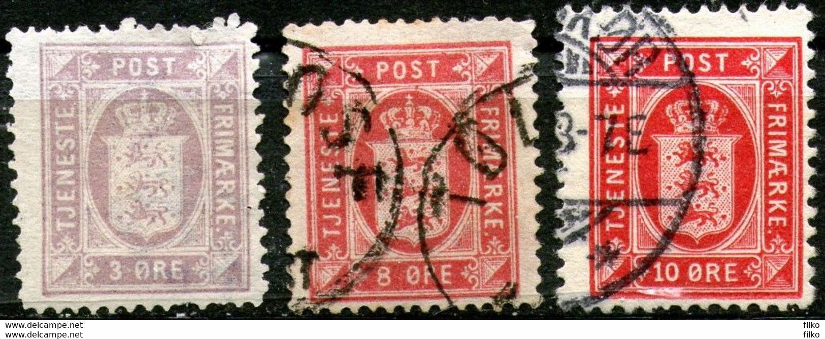 Denmark,official Stamps Used,as Scan - Officials