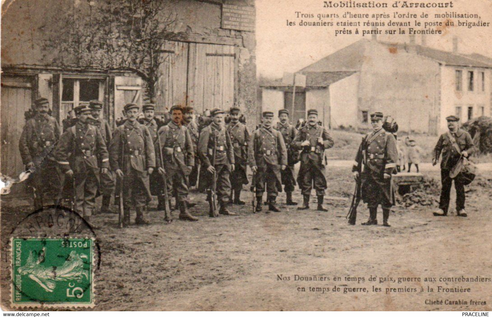 DOUANIERS-MOBILISATION-ARRACOURT - War 1914-18