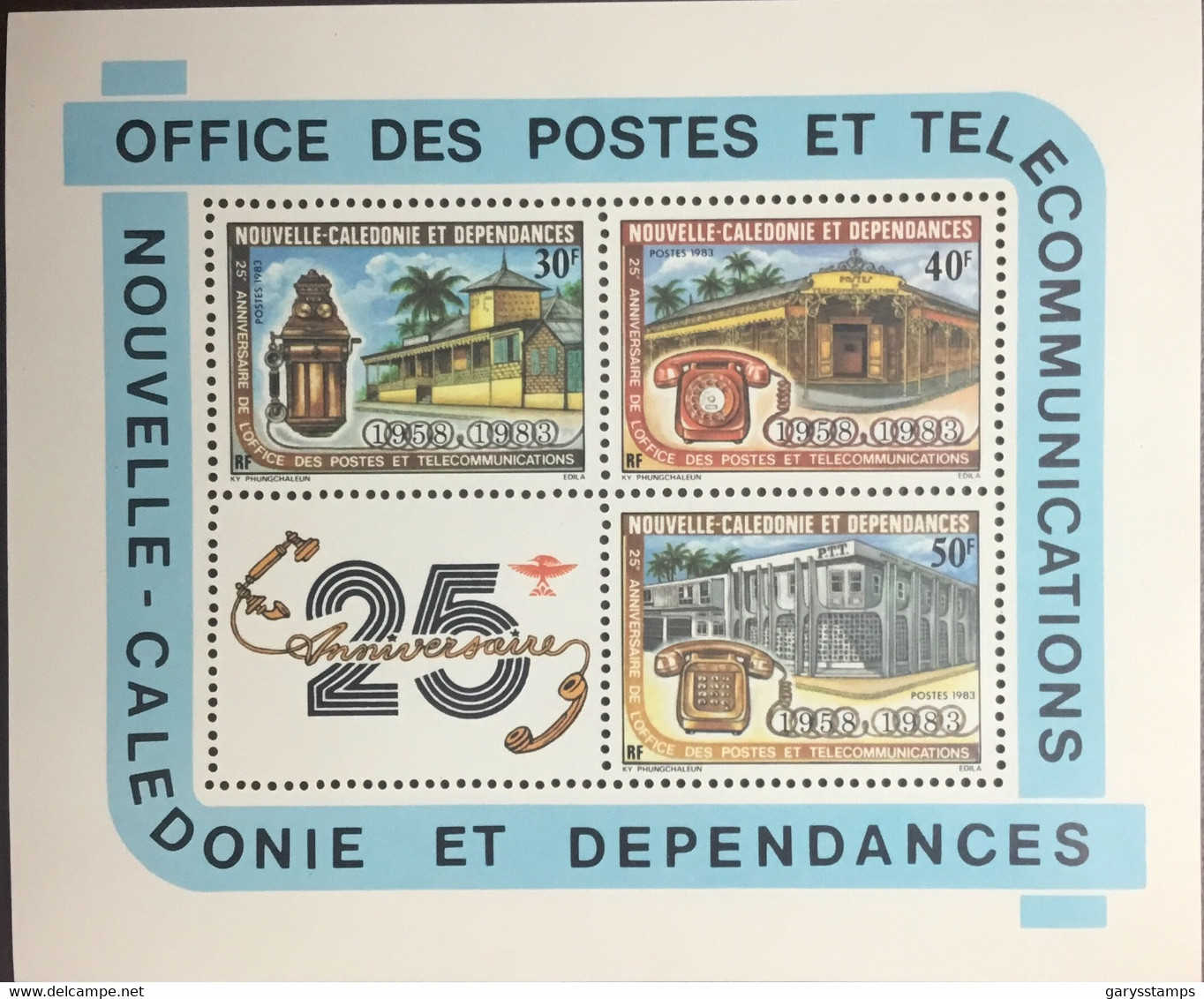 New Caledonia 1983 Post & Telecommunications Minisheet MNH - Sonstige & Ohne Zuordnung