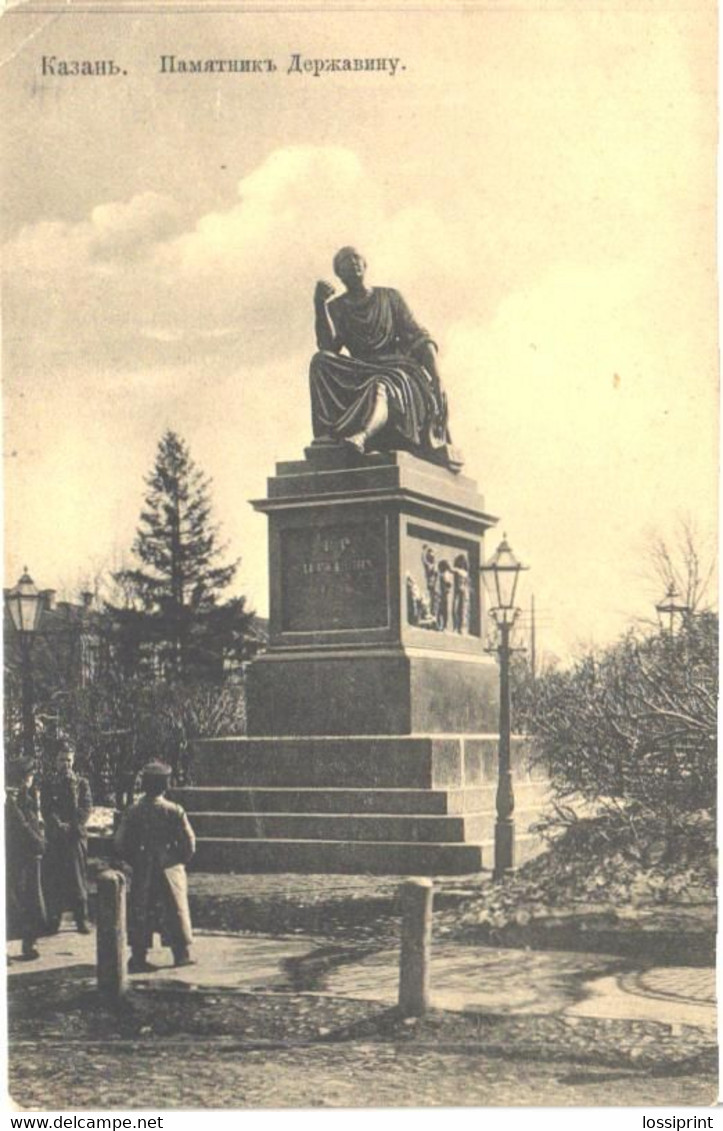 Russia:Kasan, Deržavin Monument, Pre 1920 - Monuments