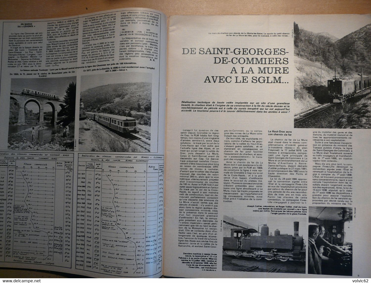 Vie Du Rail 1706 1979 Cevennes Villefort Saint Georges De Commiers La Mure Corps Gargan Raincy Cauvigny Maison Valerie - Trains