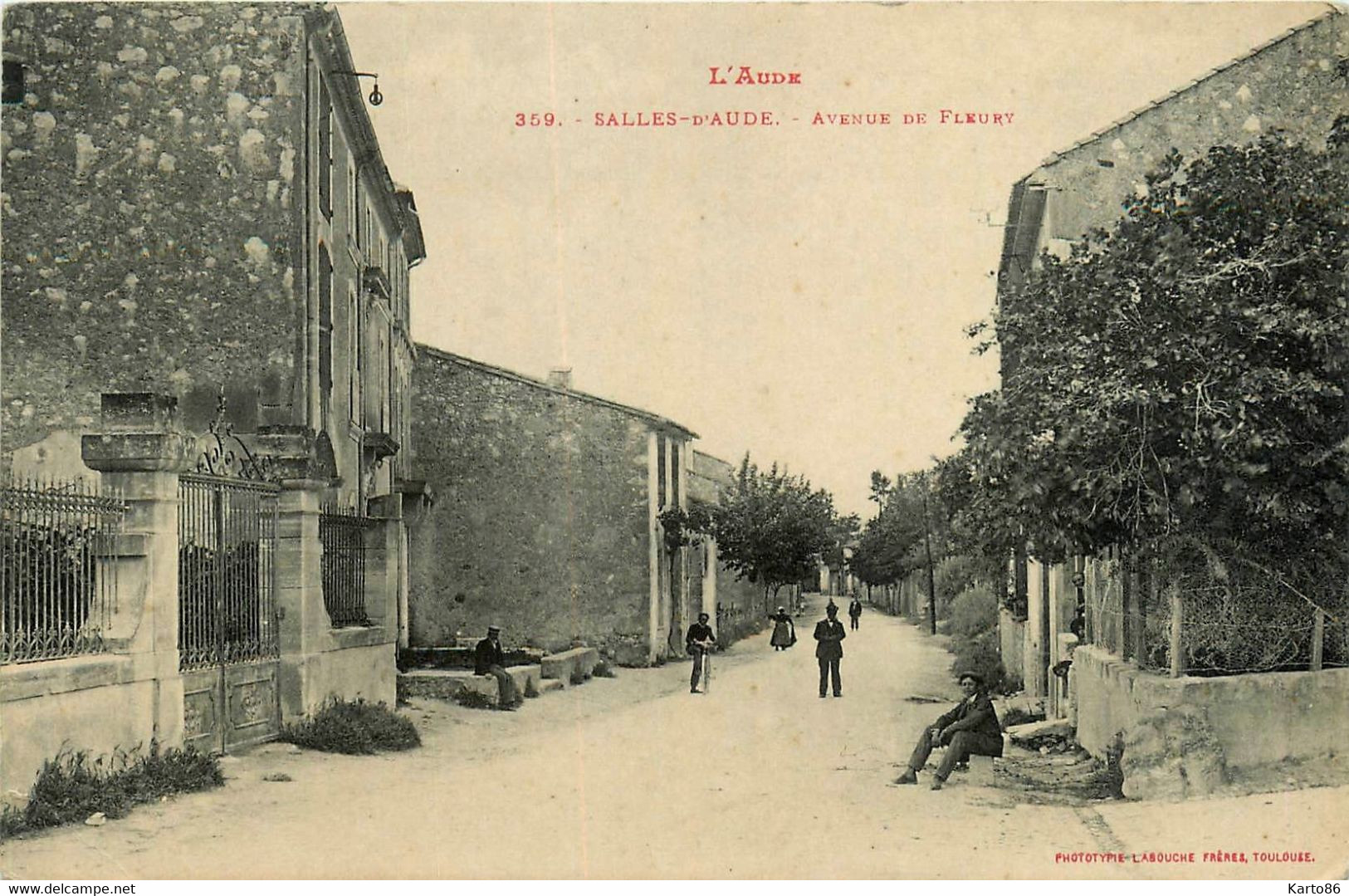 Salles D'aude * Avenue De Fleury * Villageois - Salleles D'Aude