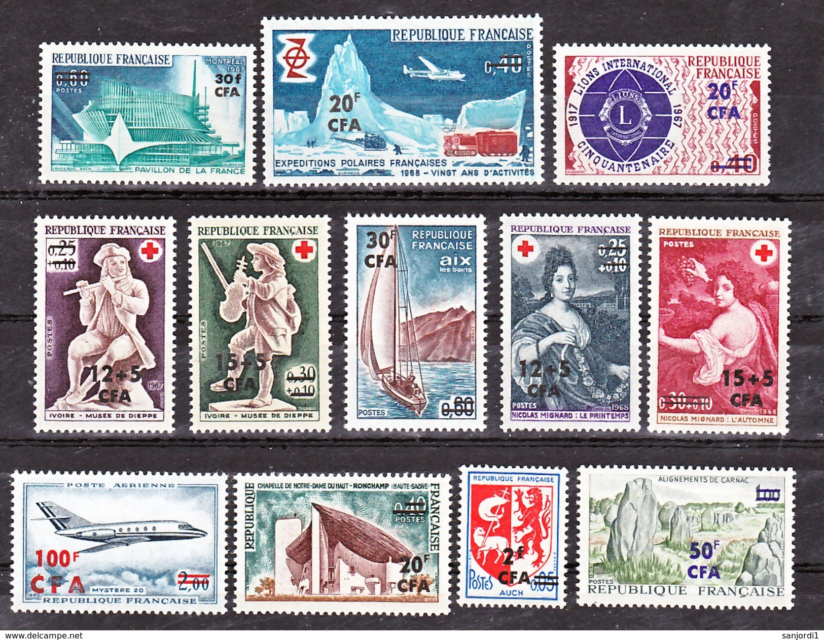 Réunion 1967 1968 Année Complète Et PA Neuf ** TB MnH Sin Charmela Cote 24.75 - Unused Stamps