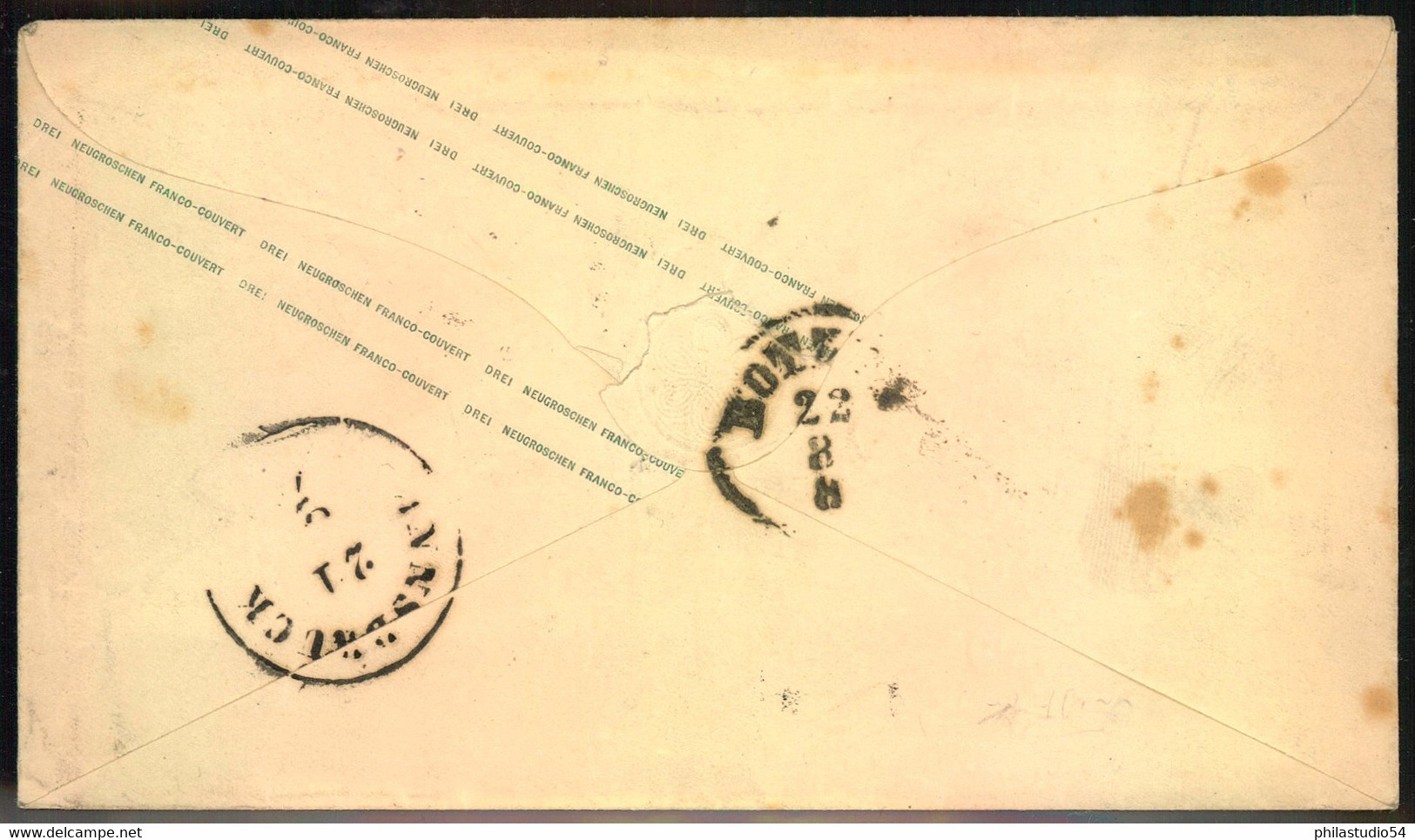 1862, 3 Groschen Ganzsachenumschlag Ab LEIPZIG Nach BZEN über Innsbruck, Tirol - Sachsen