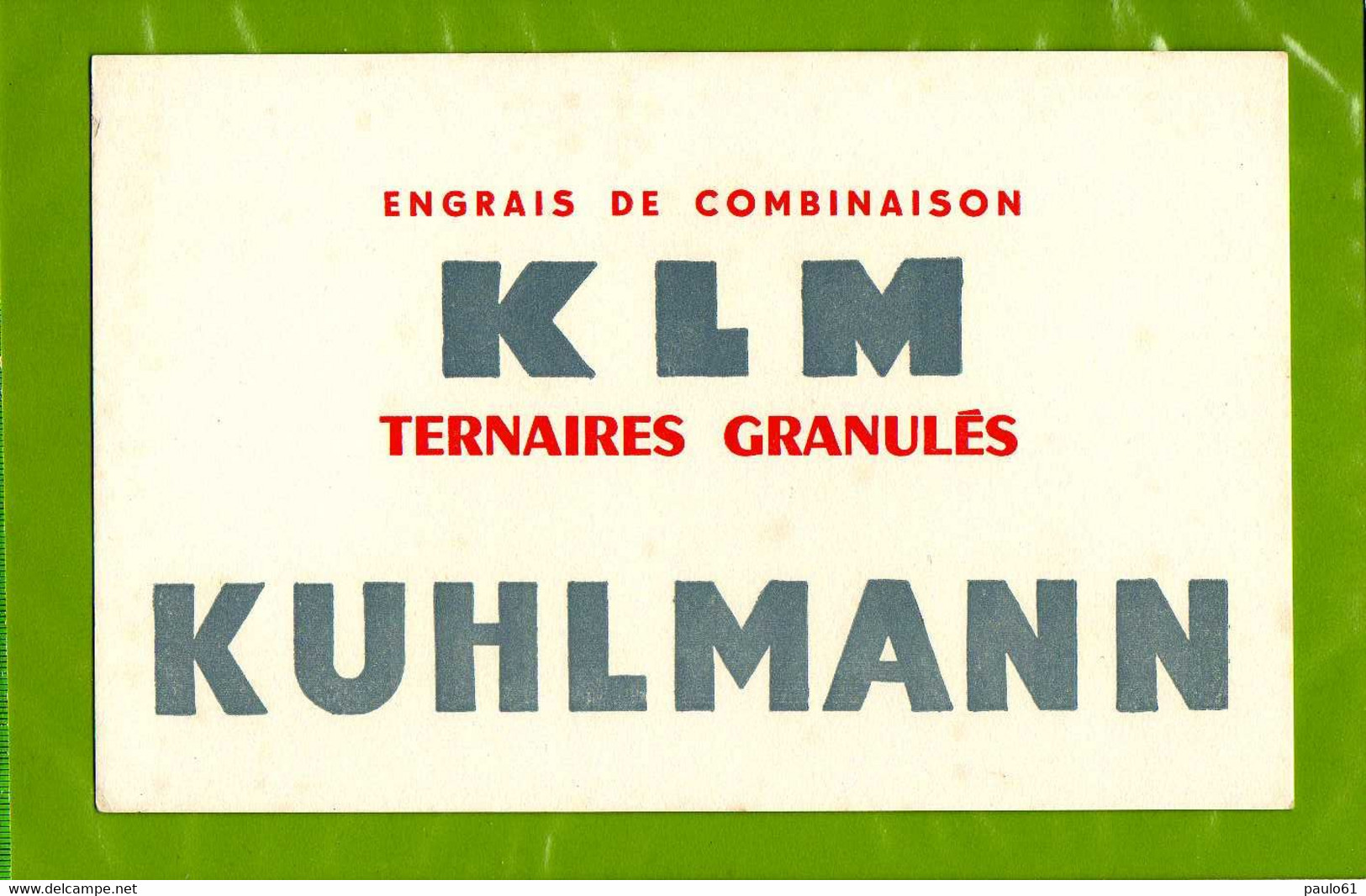 BUVARD : Engrais De Combinaison K L M  Kulmann - Agriculture