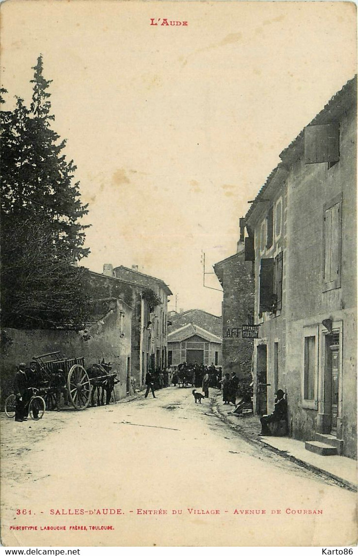 Salles D'aude * Avenue De Coursan * Entrée Du Village * Attelage - Salleles D'Aude