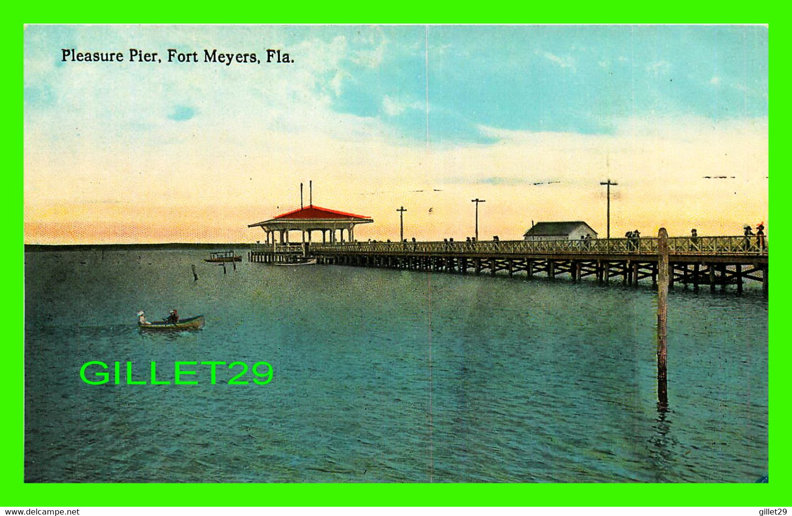 FORT MEYERS, FL - PLEASURE PIER - ANIMATED - PUB BY THE H. & W.B. DREW CO - - Fort Myers