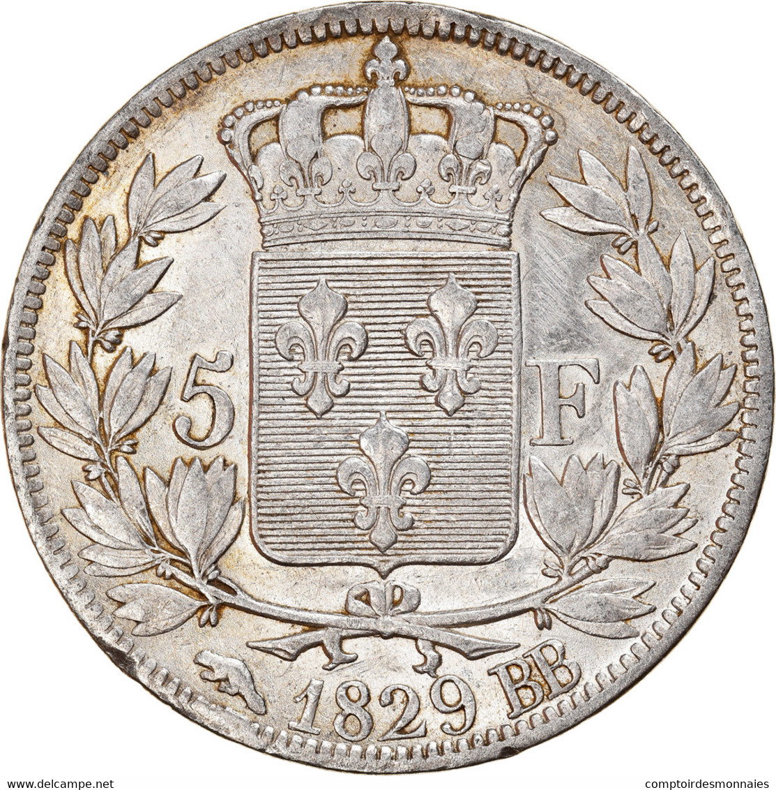 Monnaie, France, Charles X, 5 Francs, 1829, Strasbourg, TTB, Argent - 5 Francs