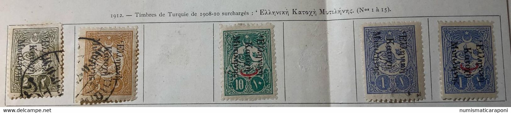 Grecia Greece 1912 5 Mytilene Overprinted On Turkey Stamps COD.fra.1275 - Altri & Non Classificati