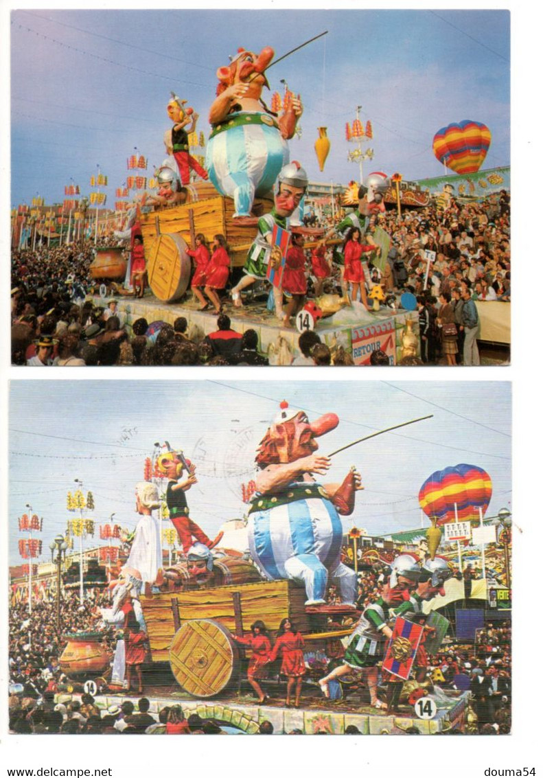 ASTERIX Et OBELIX - Carnaval De NICE 1982 (2 Cartes) - Comics