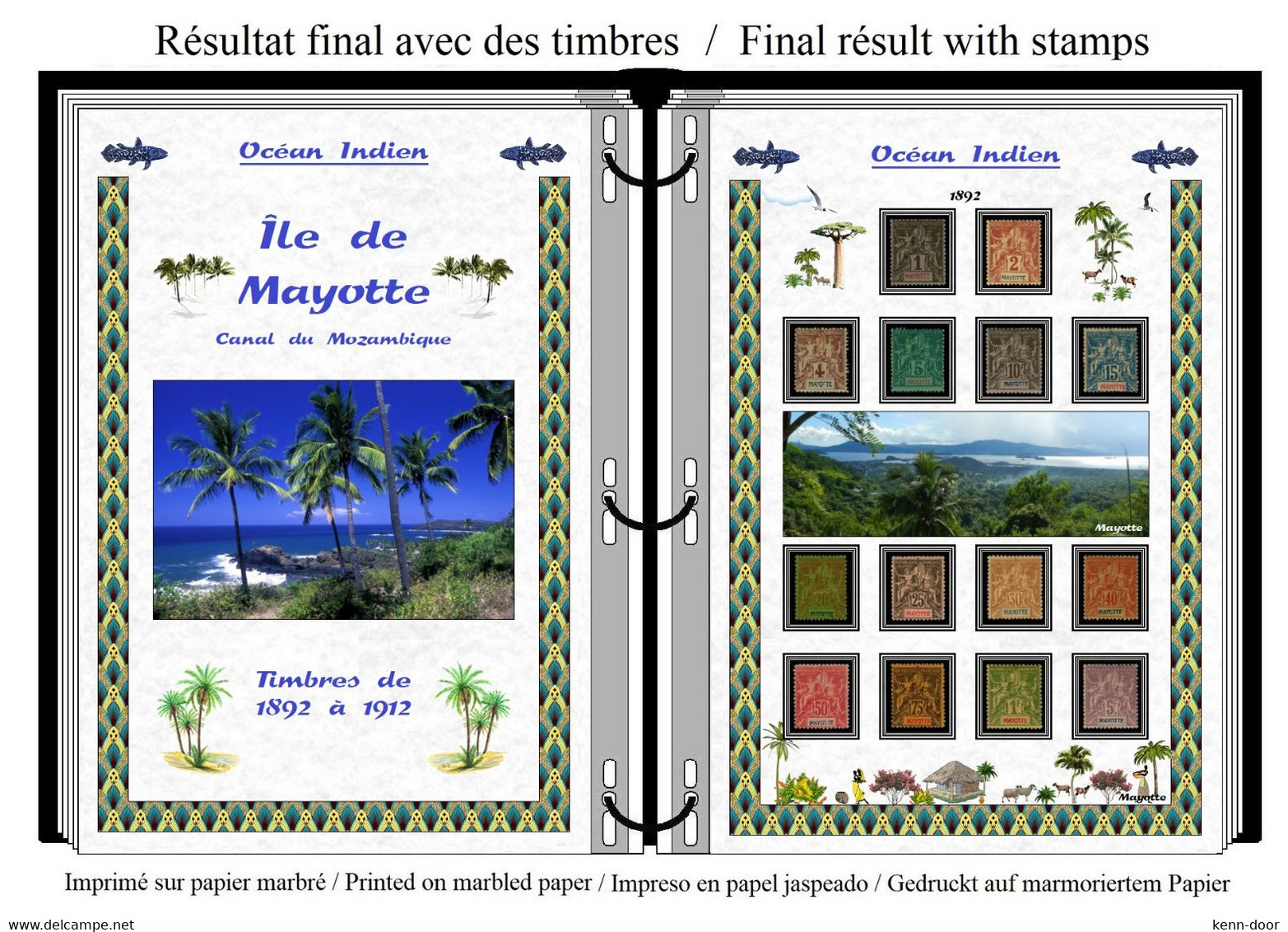 Albums De Timbres à Imprimer  MAYOTTE  ANJOUAN  MOHELI  GRANDE COMORE - Autres & Non Classés