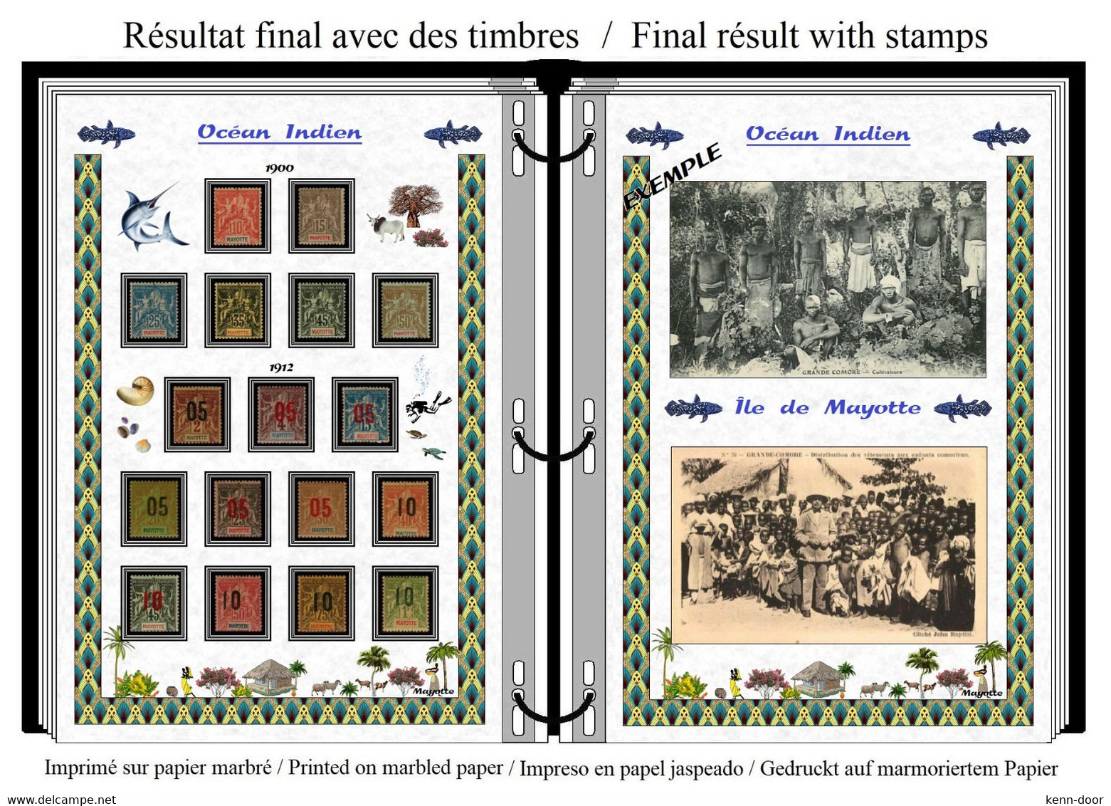 Albums De Timbres à Imprimer  MAYOTTE  ANJOUAN  MOHELI  GRANDE COMORE - Autres & Non Classés