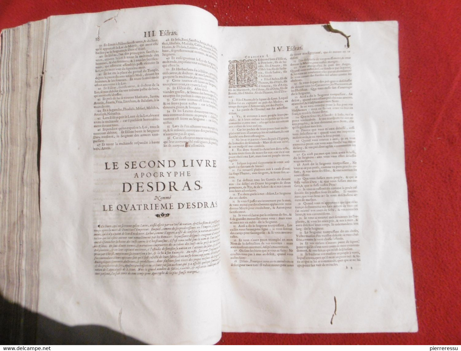 LA SAINTE BIBLE INTERPRETEE PAR JEAN DIODATI 1644 GENEVE PIERRE CHOUET RRRRRRRRRRRR