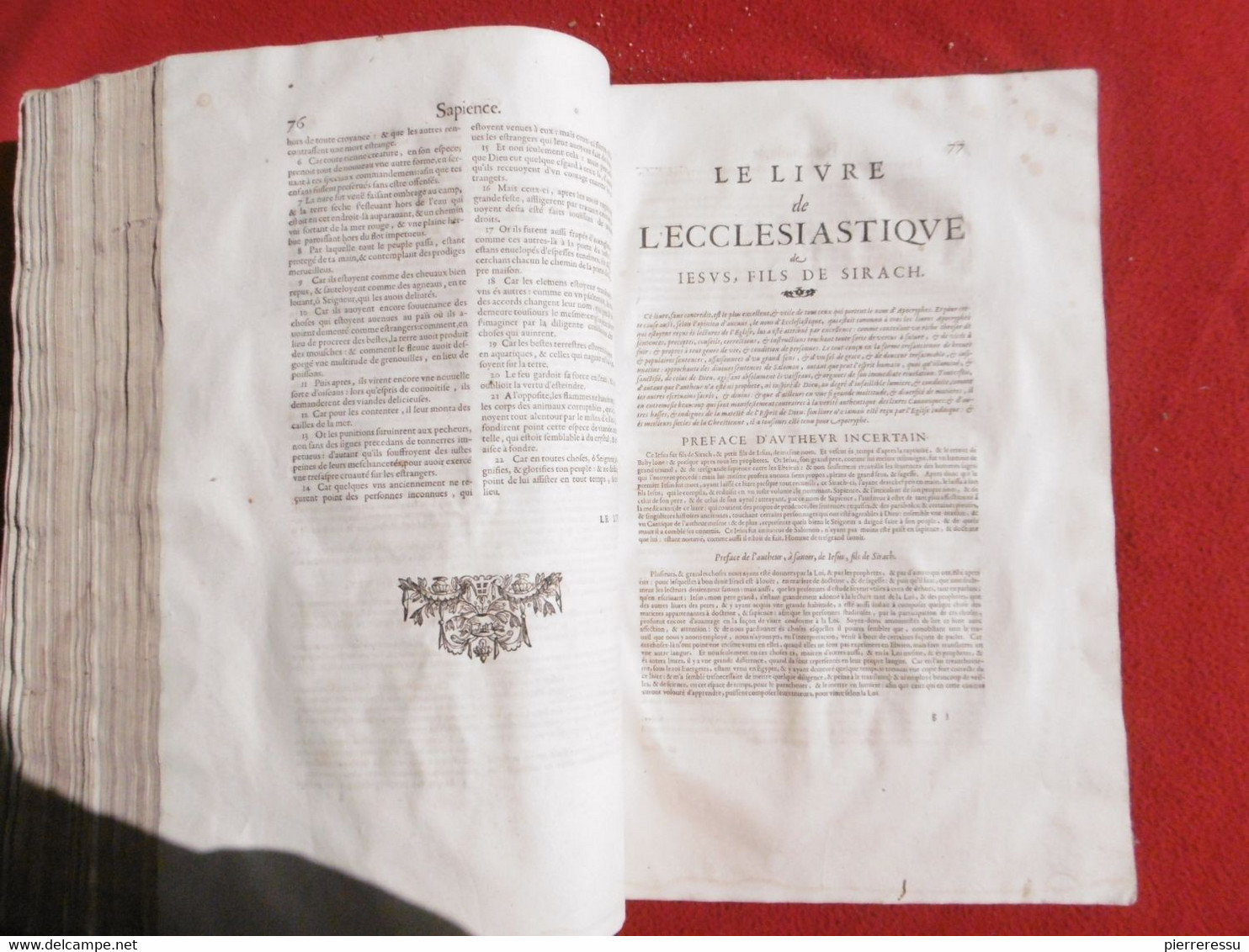 LA SAINTE BIBLE INTERPRETEE PAR JEAN DIODATI 1644 GENEVE PIERRE CHOUET RRRRRRRRRRRR