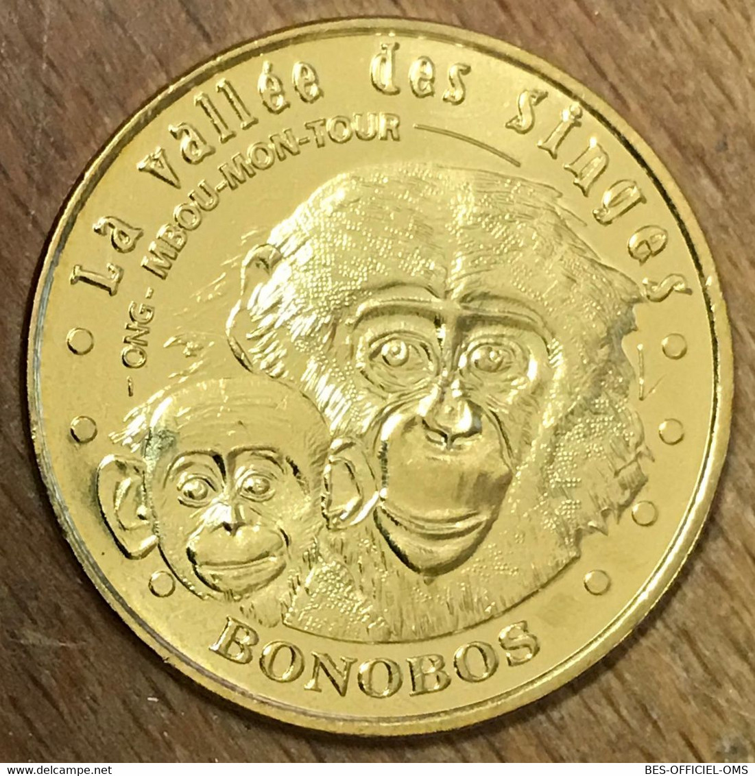 86 ROMAGNE VALLÉE DES SINGES BONOBOS MDP 2014 MÉDAILLE MONNAIE DE PARIS JETON TOURISTIQUE MEDALS COINS TOKENS - 2014