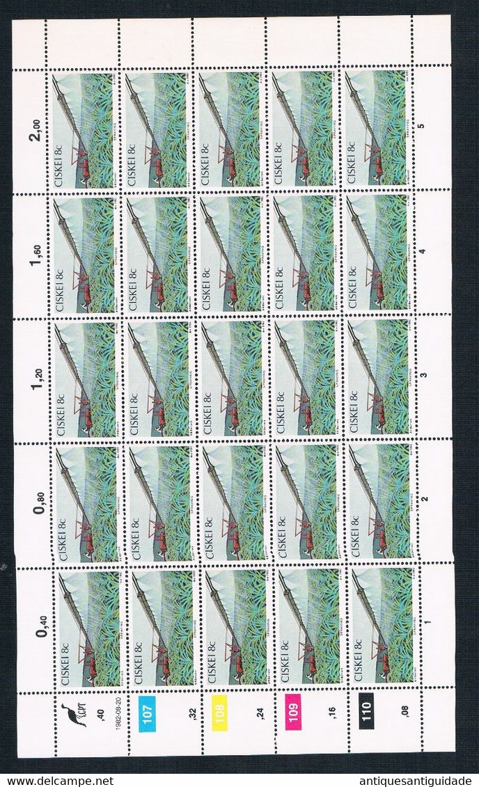 1982  South Africa - CISKEI - Spraying - 8 Cents - Sheet Of 20 MNH - Unused Stamps
