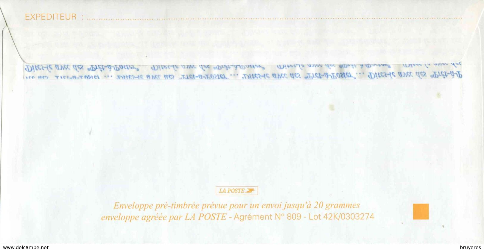 PAP De 2003 Précasé Sur Papier Satiné Avec Timbre "Carcassonne" Et Repiquage "Châteaux De Lastours" - Lot 42K/0303274 - Prêts-à-poster:  Autres (1995-...)