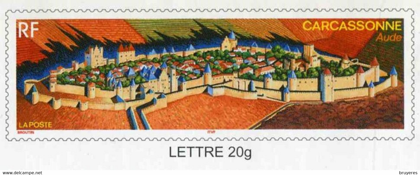PAP De 2003 Précasé Sur Papier Satiné Avec Timbre "Carcassonne" - Lot 42K/0303274 - Prêts-à-poster:  Autres (1995-...)