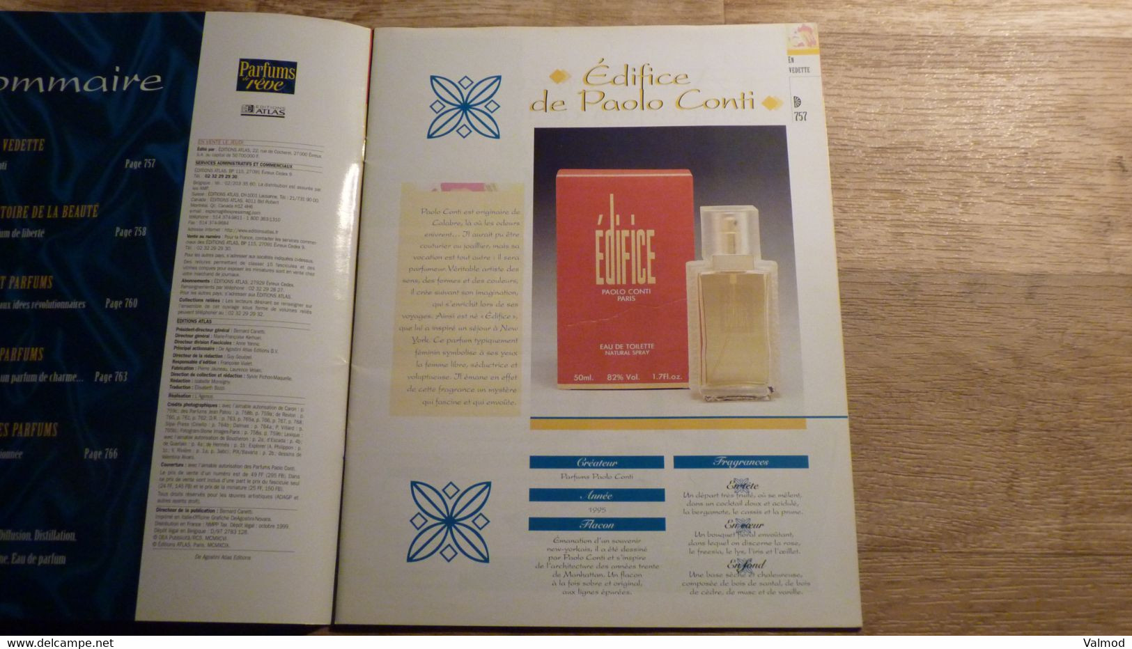 Magazine "Parfums De Rêve" N° 64 - Paolo Conti "Edifice" - Editions Atlas - Zeitschriften