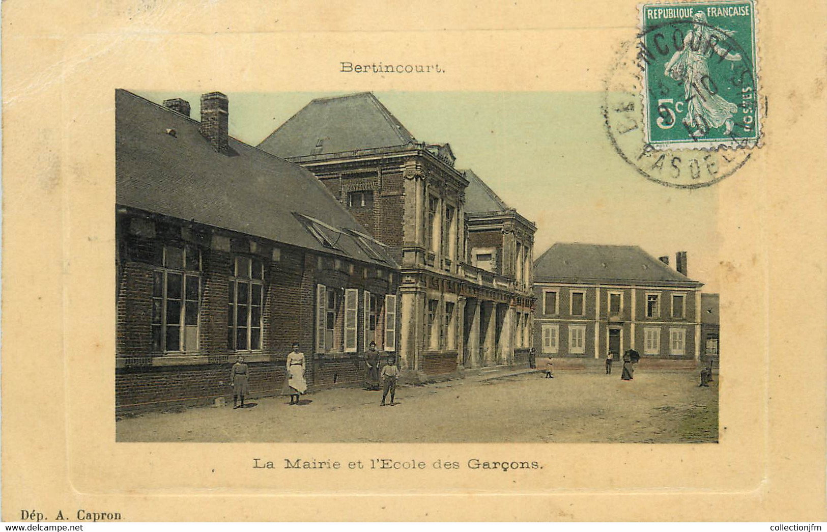 / CPA FRANCE 62 "Bertincourt, La Mairie Et L'école Des Garçons" - Bertincourt