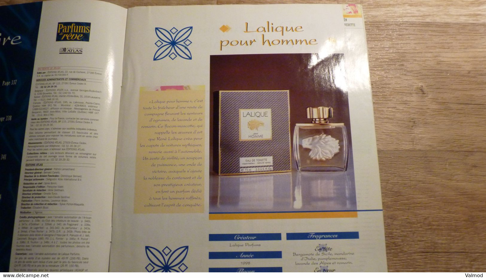 Magazine "Parfums De Rêve" N° 29 - Lalique "Lalique Pour Homme" - Editions Atlas - Tijdschriften