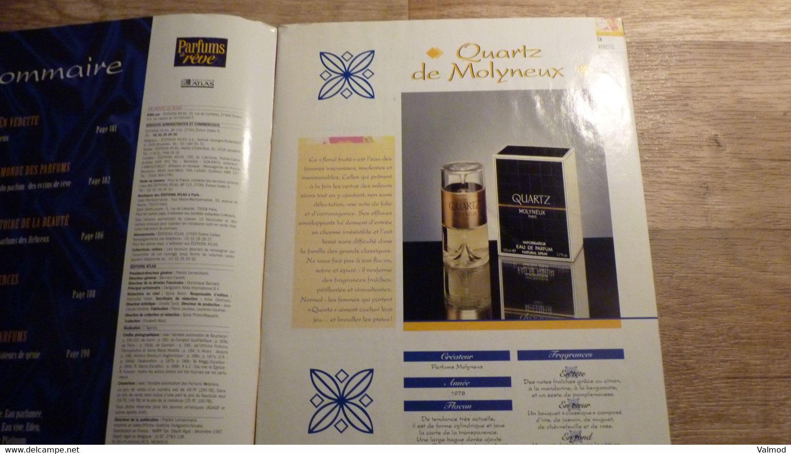 Magazine "Parfums De Rêve" N° 16 -  Molyneux - "Quartz" - Editions Atlas - Revistas