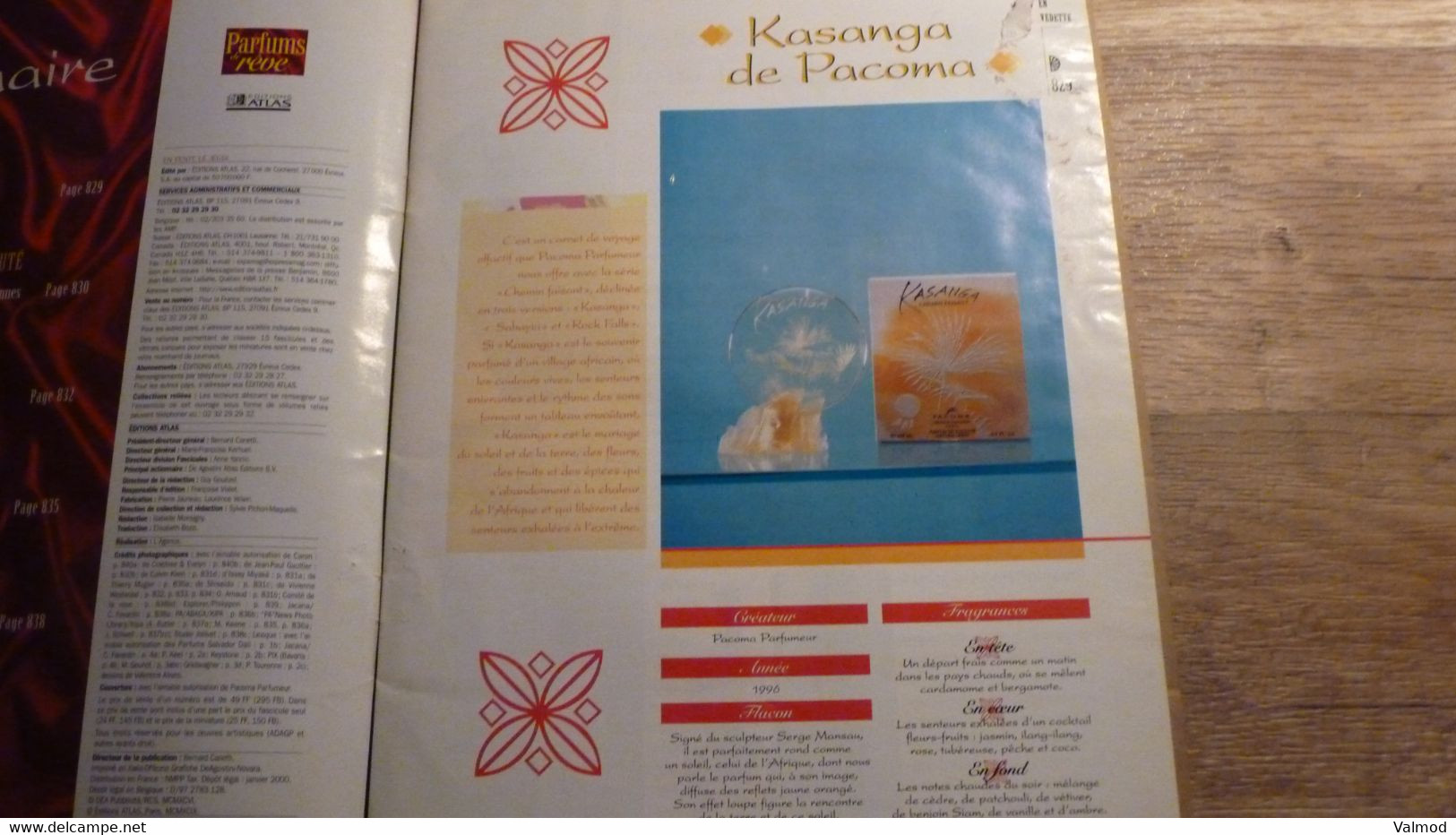 Magazine "Parfums De Rêve" N° 70 -  Pacoma - "Kasanga" - Editions Atlas - Zeitschriften