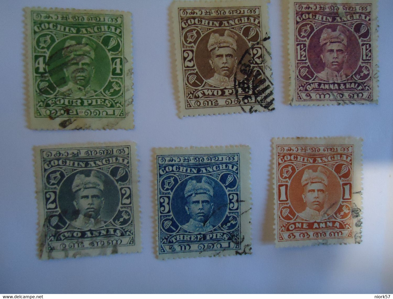 COCHIN  INDIA  USED   STAMPS   KING - Cochin