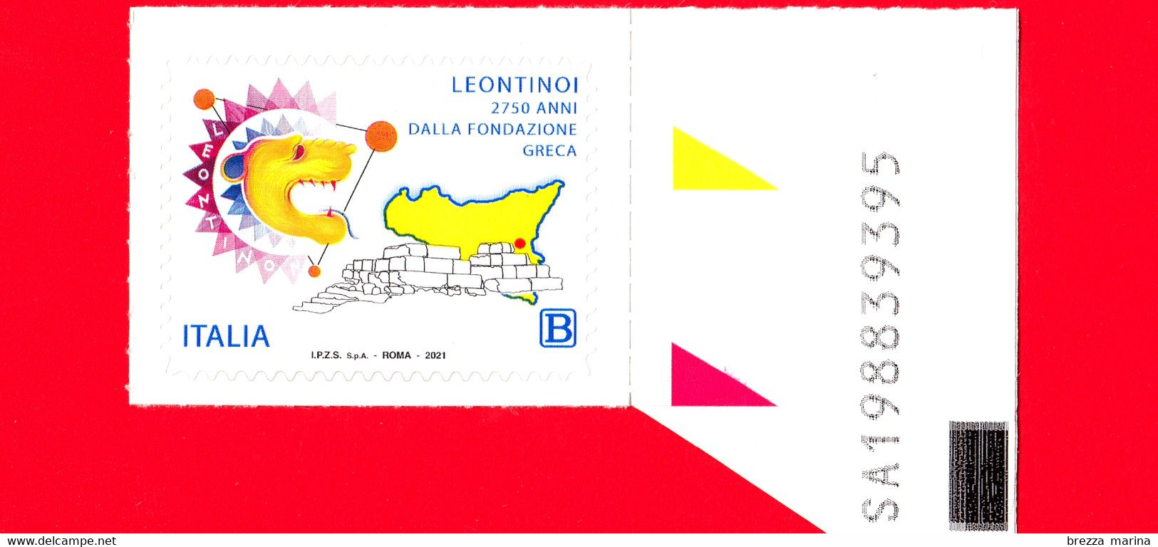 Nuovo - MNH - ITALIA - 2021 - 2750 Anni Dalla Fondazione Greca Di Leontinoi – Logo – Sicilia - B - Alfanumerico - 2021-...: Nieuw/plakker