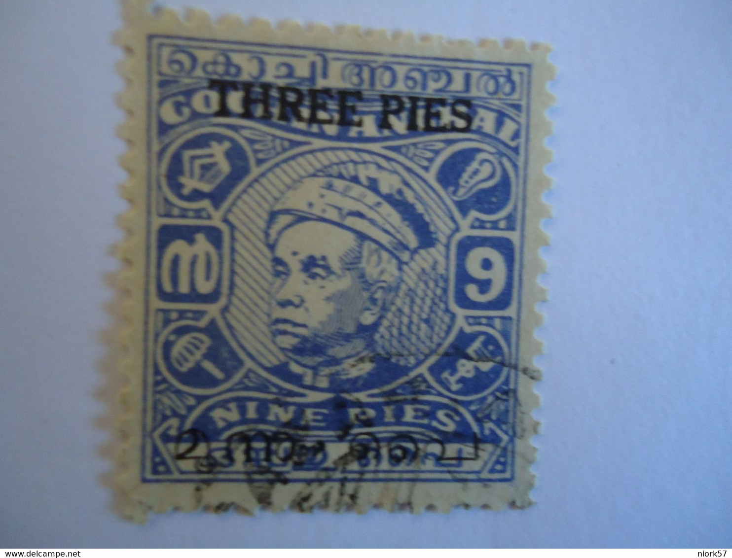 COCHIN  INDIA  USED   STAMPS   KING  OVERPRINT - Cochin