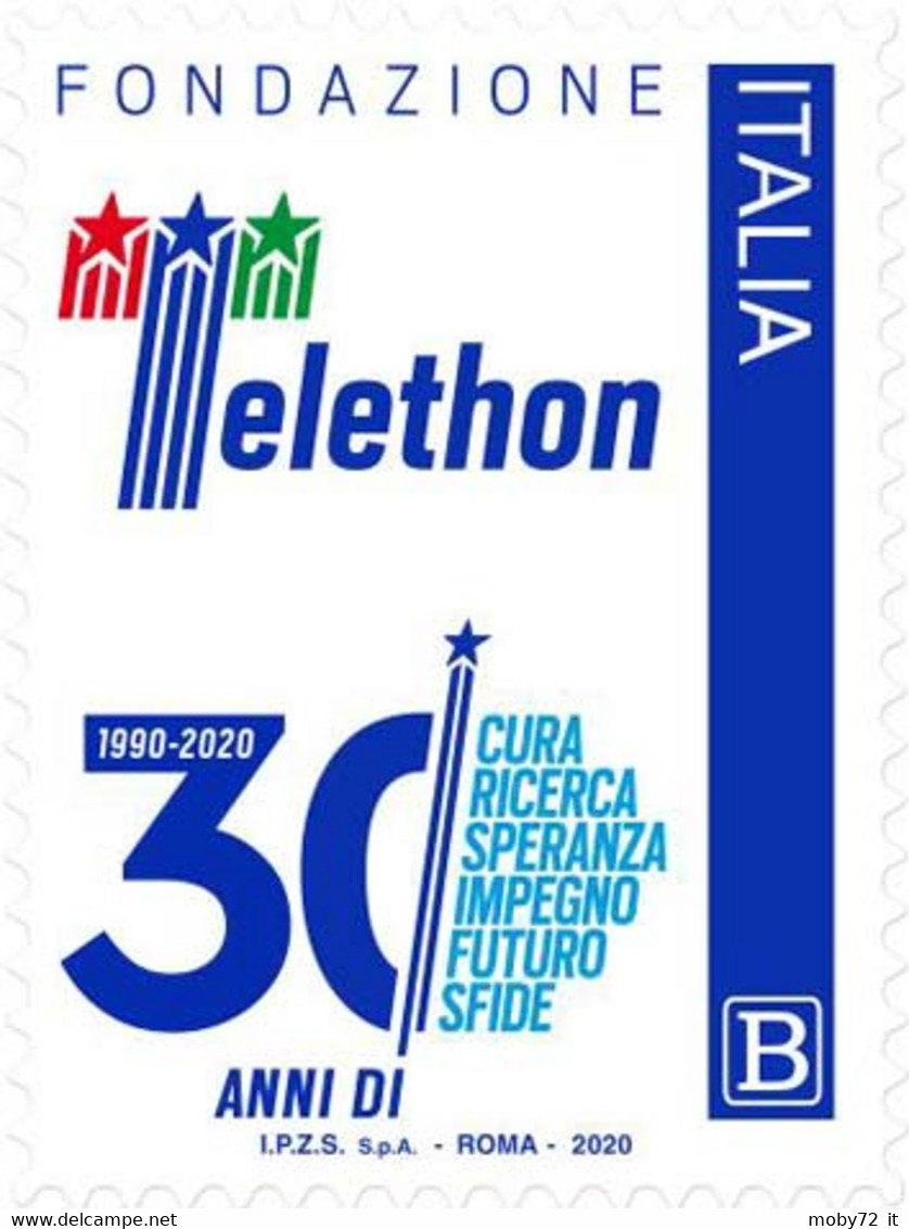 Italia - 2020 - Usato/used - Telethon - 2011-20: Used