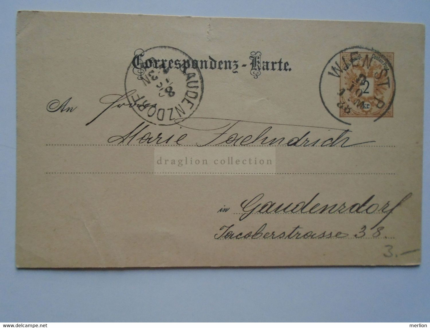 ZA358.9 Österreich Austria Ganzsache Postal Stationery -cancel  Wien St. P. 1888 - Gaudenzorf - Covers & Documents