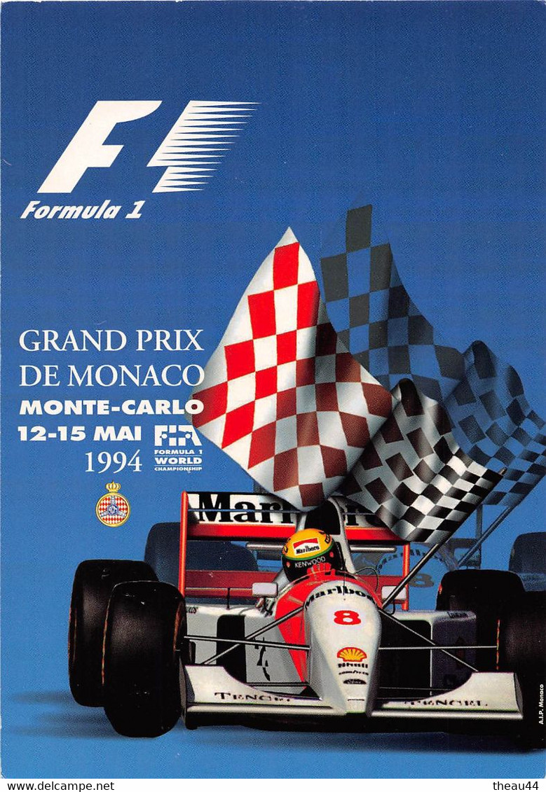 ¤¤  -   MONACO  -  Lot De 2 Cartes Du Grand Prix De Formule 1  -  Affiche 1994      -  ¤¤ - Collezioni & Lotti