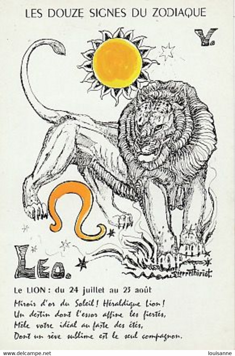 Signe  Du  Zodiac  -  LION  -C P M  ( 21 / 4 / 19  ) - Astronomie