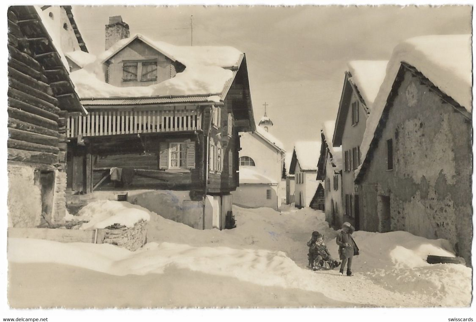 BEDRETTO Villagio: Dorfpasse Im Winter 1935 - Bedretto