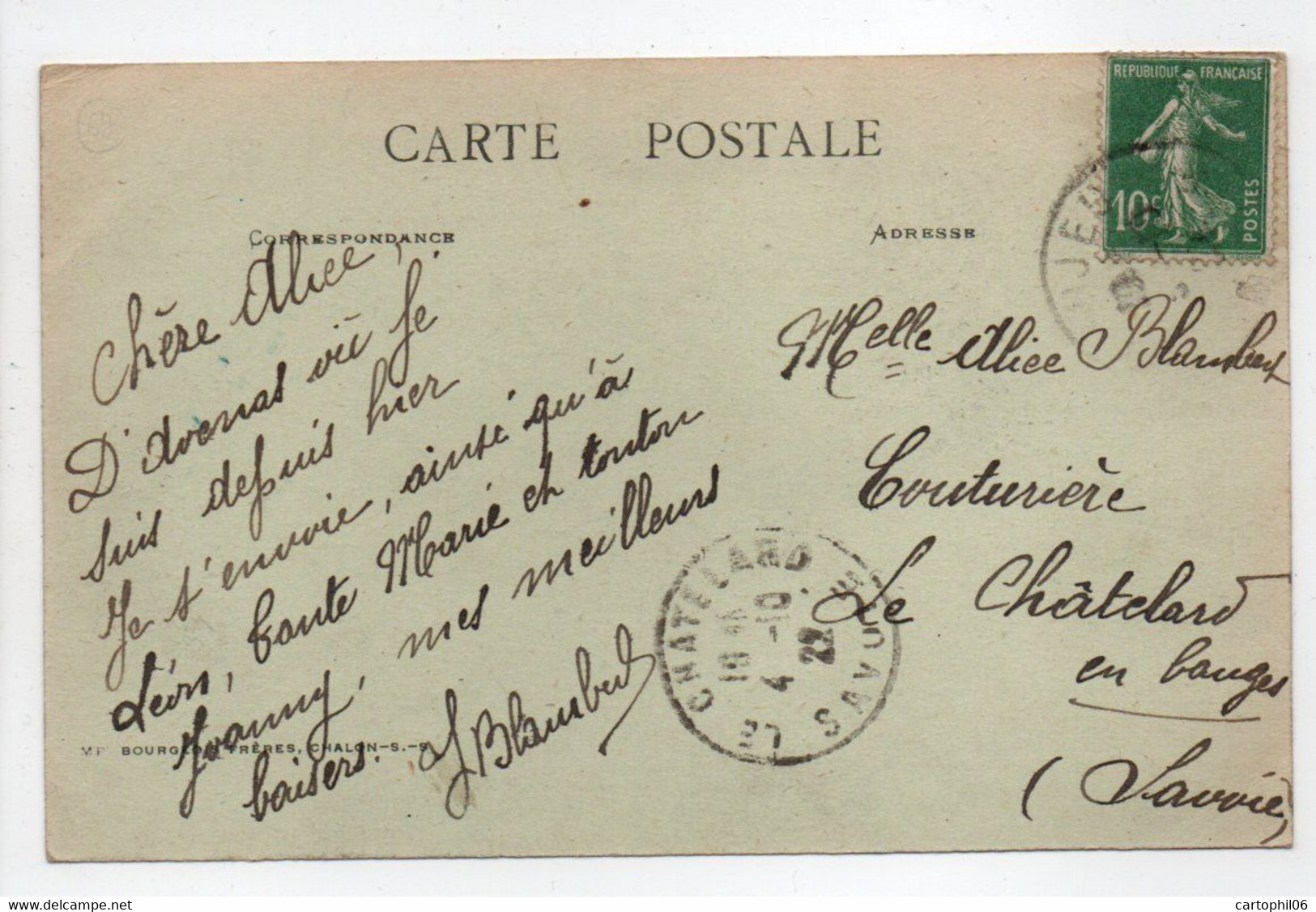 - CPA AVENAS (69) - Route De Belleville Et Vue Générale 1922 - Edition Lémonon Ducôté - - Andere & Zonder Classificatie