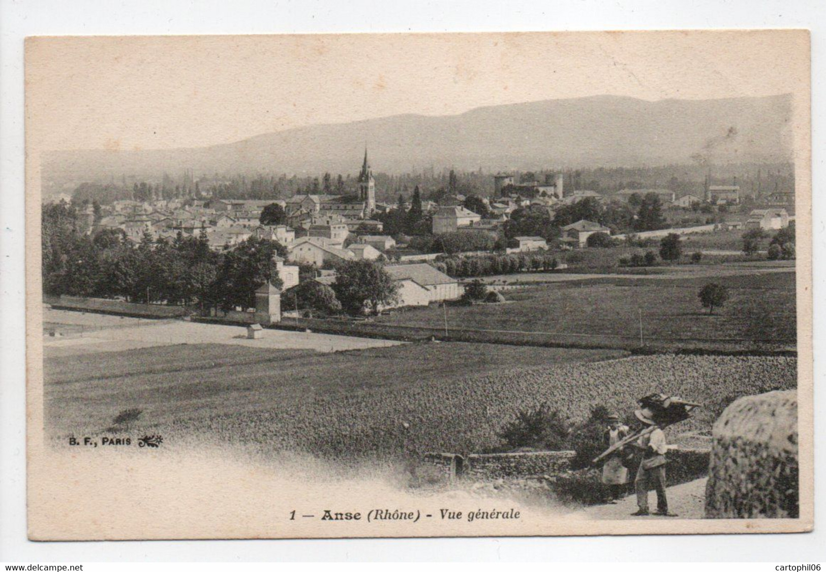 - CPA ANSE (69) - Vue Générale - Edition B. F. N° 1 - - Anse