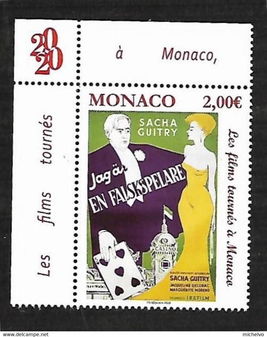 Monaco 2020 - Yv N° 3250 ** - Les Films Tournés à Monaco (Le Roman D’un Tricheur) - Nuovi