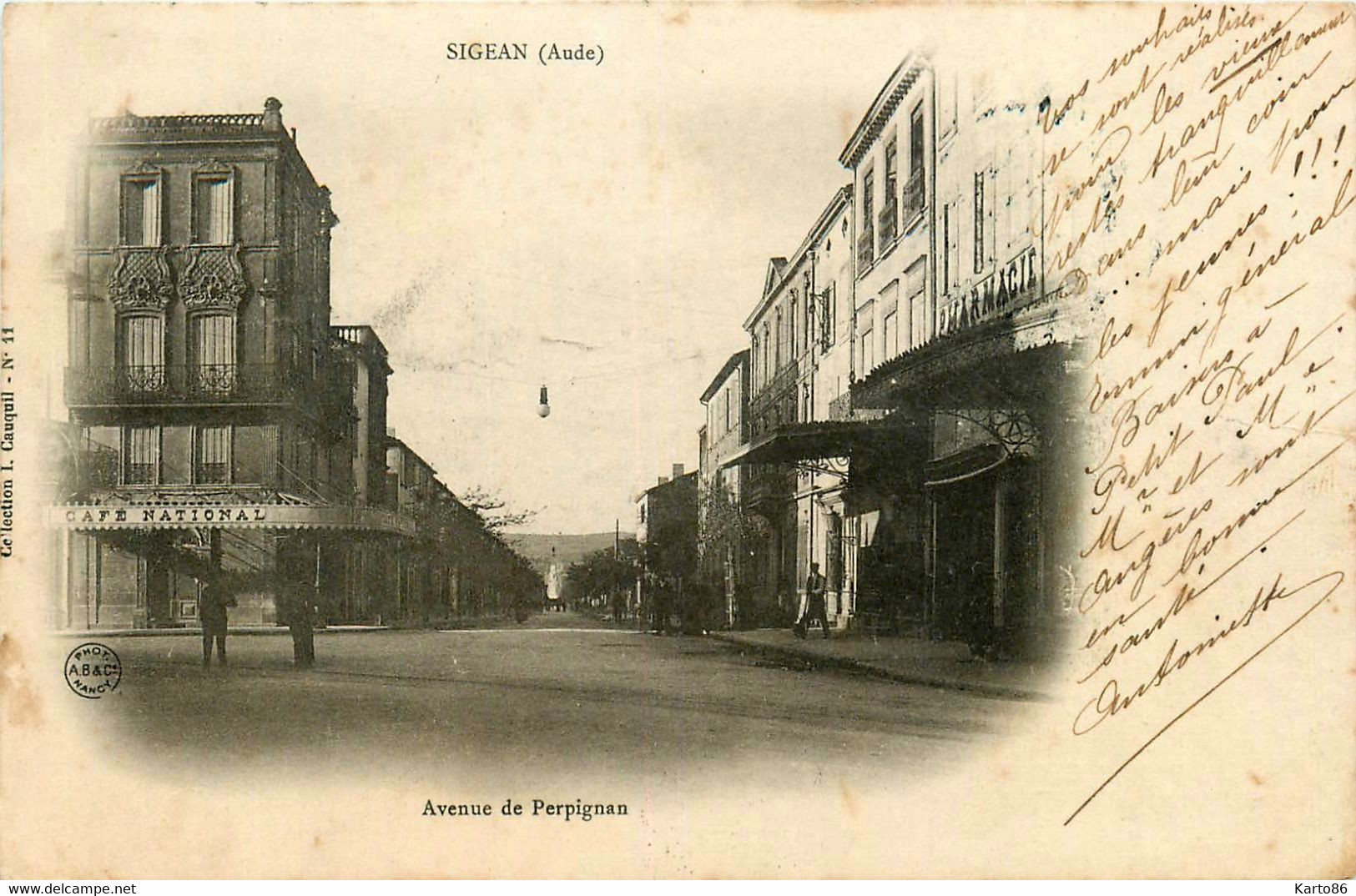 Sigean * Avenue De Perpignan * Le Café National * Pharmacie - Sigean