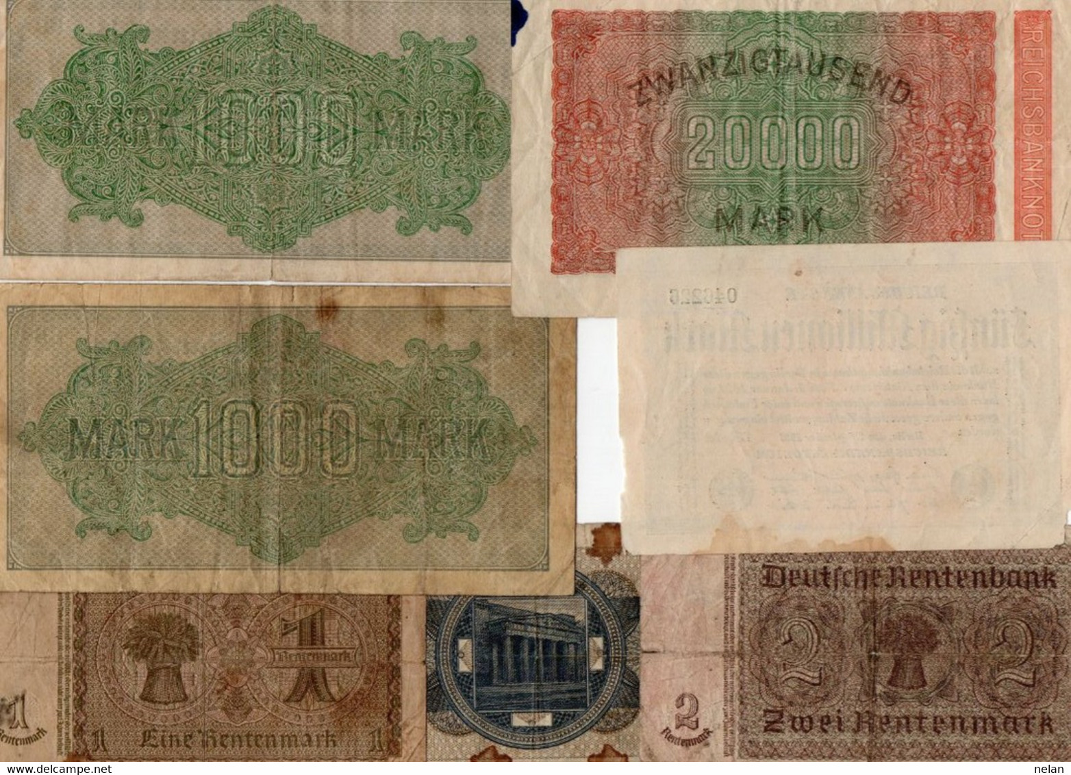 LOTTO BANCONOTE  EUROPA - GERMANIA-   CIRCOLATE - Kiloware - Banknoten