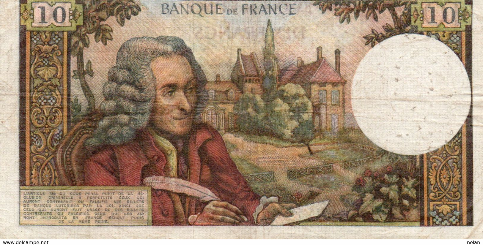 FRANCIA 10 FRANCS 1970.E   P-147 - 10 F 1963-1973 ''Voltaire''