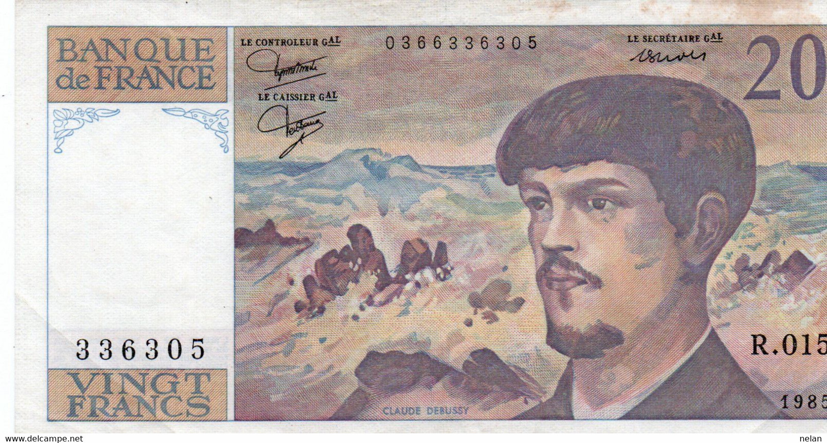 FRANCIA 20 FRANCS 1985 P-151  XF+ - 20 F 1980-1997 ''Debussy''